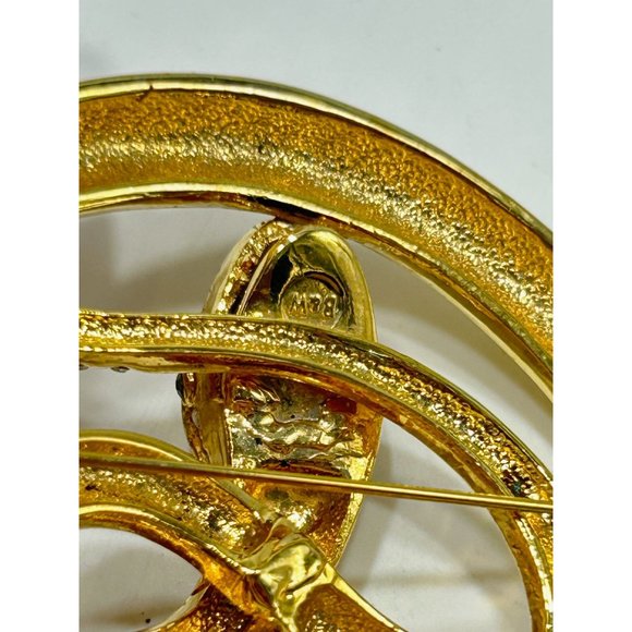 Butler & Wilson Snake Brooch Gold Tone & Rhinestones Pave Designer Signed Pin - Picture 8 of 9